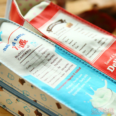 【振輝韓版創意可愛筆袋趣味仿真牛奶筆袋創意收納零錢包文具盒廠家直銷21*6】義烏市振輝日用品廠 - 產品庫